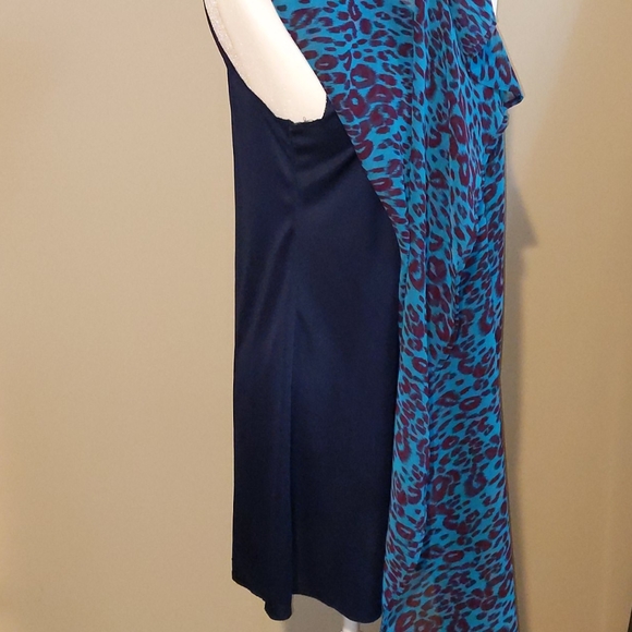 Asymmetrical Leopard Print One-shoulder Dress - Picture 5 of 5